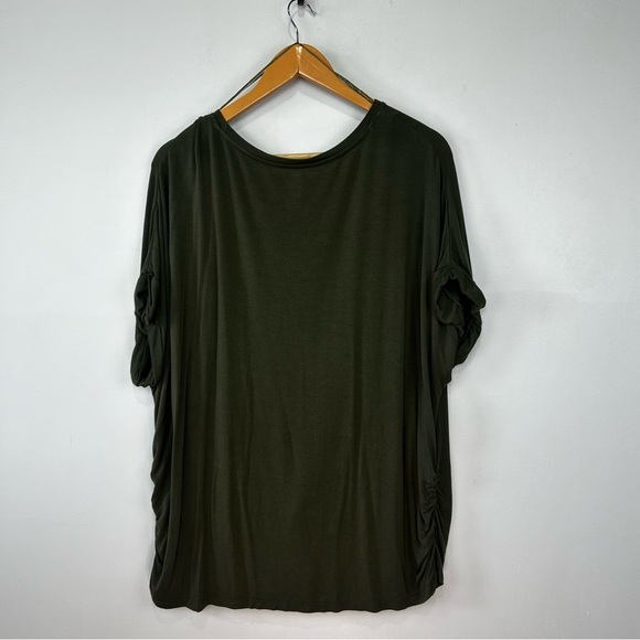 GEORGE olive green tie-front T-shirt XXL - Picture 6 of 6